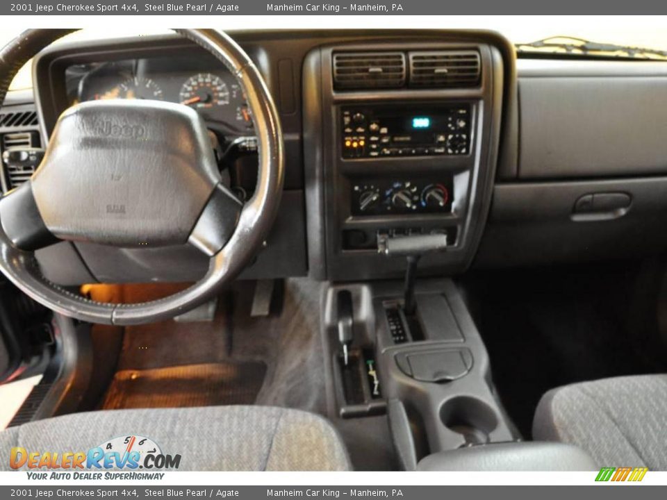 2001 Jeep Cherokee Sport 4x4 Steel Blue Pearl / Agate Photo #7