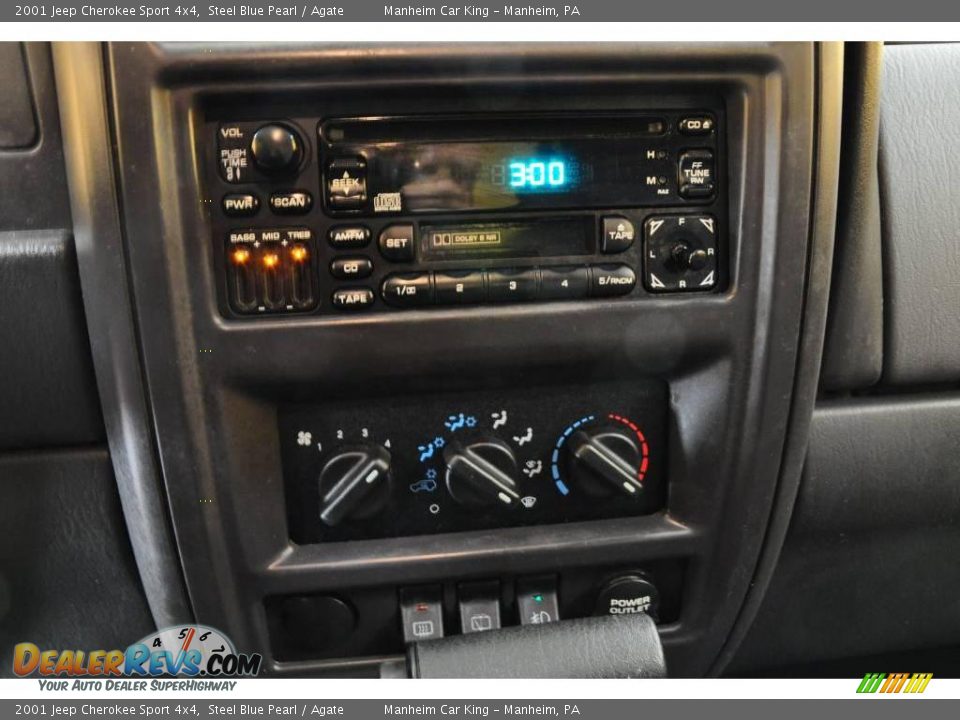 2001 Jeep Cherokee Sport 4x4 Steel Blue Pearl / Agate Photo #8