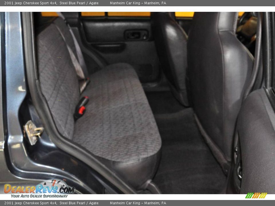 2001 Jeep Cherokee Sport 4x4 Steel Blue Pearl / Agate Photo #16
