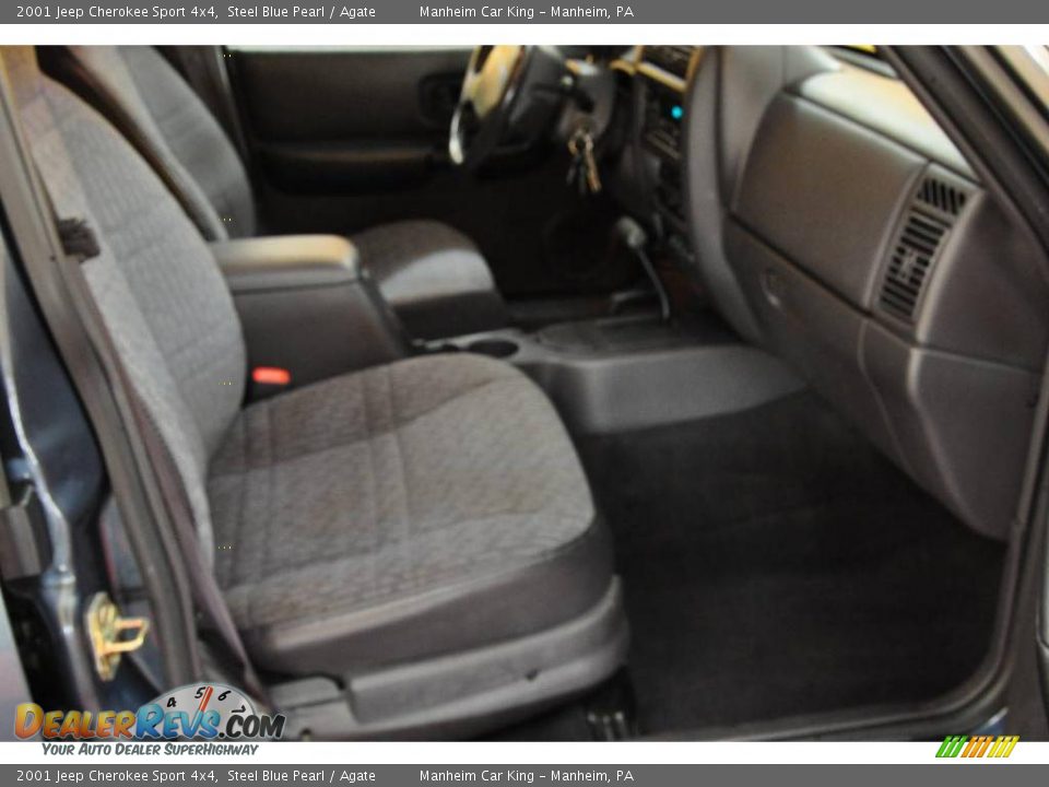 2001 Jeep Cherokee Sport 4x4 Steel Blue Pearl / Agate Photo #17