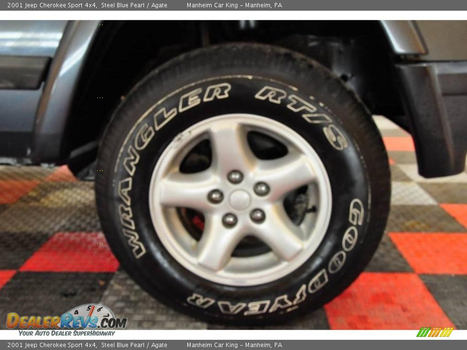 2001 Jeep Cherokee Sport 4x4 Steel Blue Pearl / Agate Photo #18