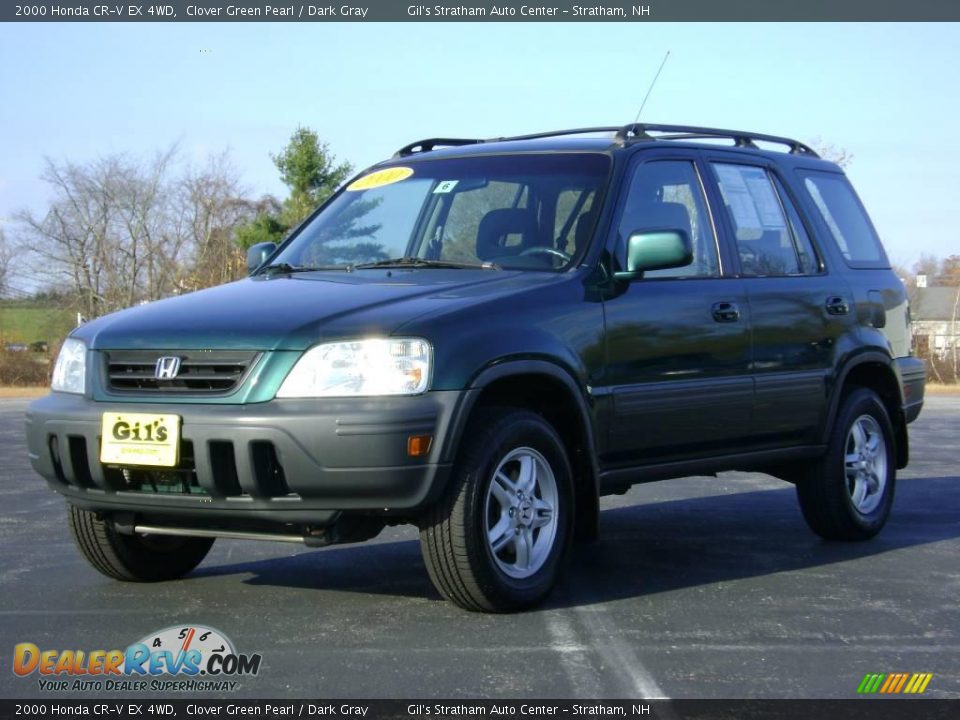 2000 Honda CR-V EX 4WD Clover Green Pearl / Dark Gray Photo #3