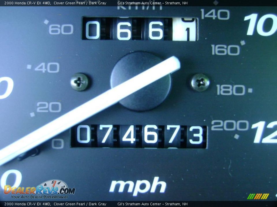 2000 Honda CR-V EX 4WD Clover Green Pearl / Dark Gray Photo #14