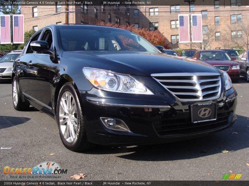 2009 Hyundai Genesis 4.6 Sedan Black Noir Pearl / Black Photo #1