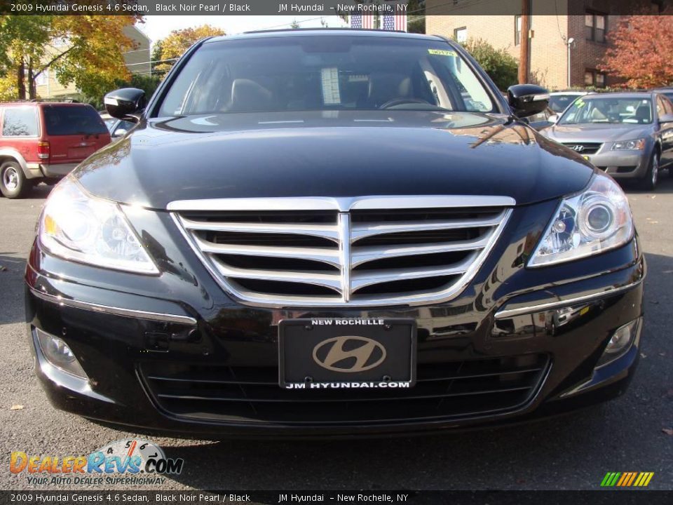 2009 Hyundai Genesis 4.6 Sedan Black Noir Pearl / Black Photo #2