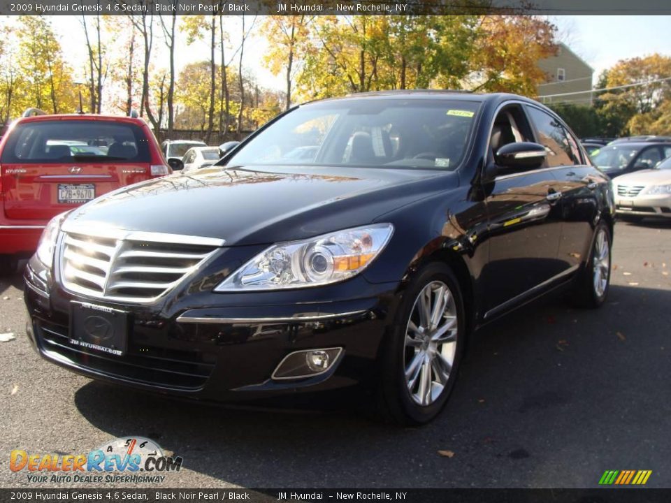 2009 Hyundai Genesis 4.6 Sedan Black Noir Pearl / Black Photo #3