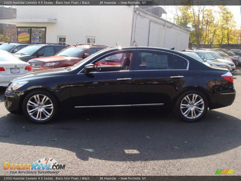 2009 Hyundai Genesis 4.6 Sedan Black Noir Pearl / Black Photo #4