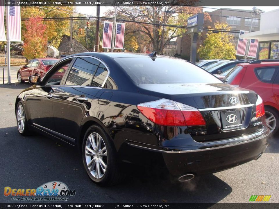 2009 Hyundai Genesis 4.6 Sedan Black Noir Pearl / Black Photo #5