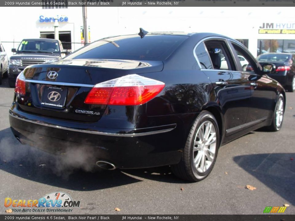 2009 Hyundai Genesis 4.6 Sedan Black Noir Pearl / Black Photo #7