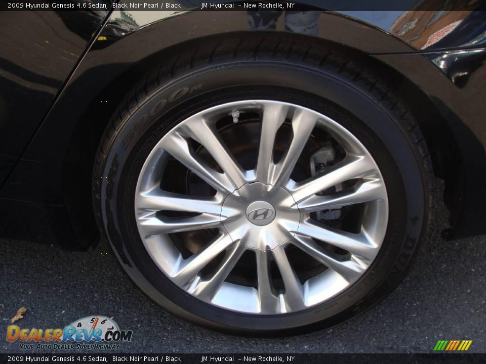 2009 Hyundai Genesis 4.6 Sedan Black Noir Pearl / Black Photo #8