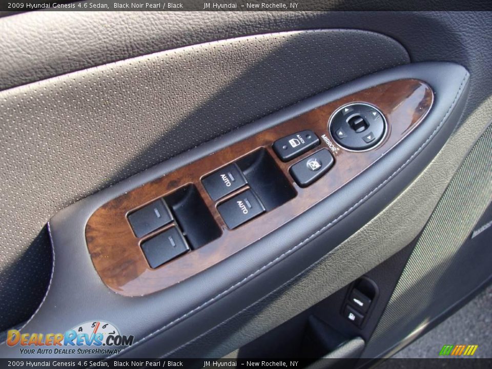 2009 Hyundai Genesis 4.6 Sedan Black Noir Pearl / Black Photo #11