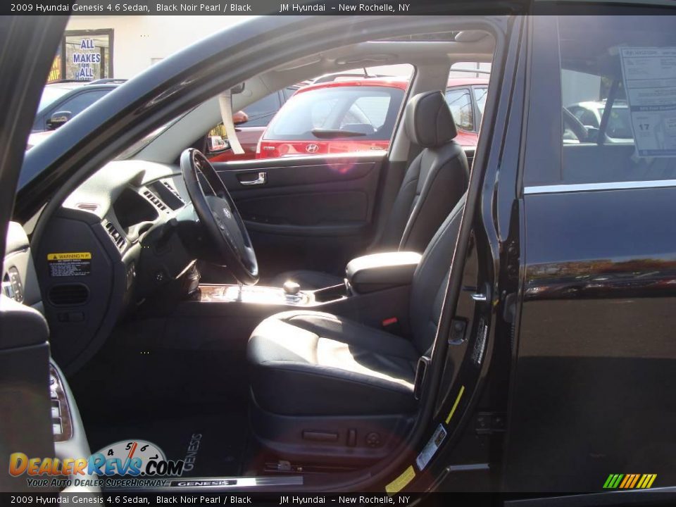 2009 Hyundai Genesis 4.6 Sedan Black Noir Pearl / Black Photo #13