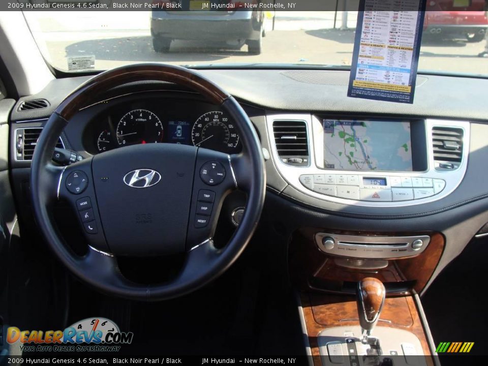 2009 Hyundai Genesis 4.6 Sedan Black Noir Pearl / Black Photo #19