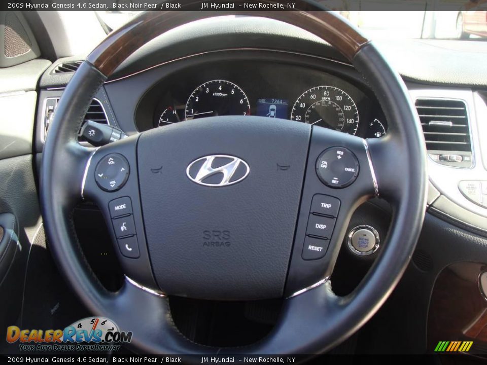 2009 Hyundai Genesis 4.6 Sedan Black Noir Pearl / Black Photo #20