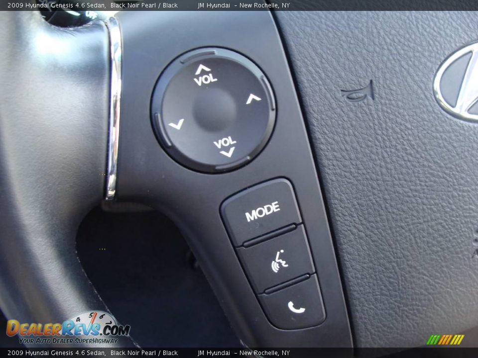 2009 Hyundai Genesis 4.6 Sedan Black Noir Pearl / Black Photo #24