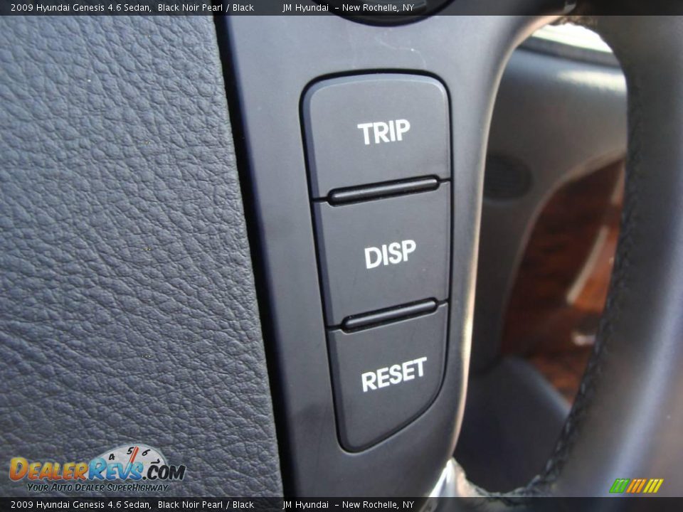2009 Hyundai Genesis 4.6 Sedan Black Noir Pearl / Black Photo #25