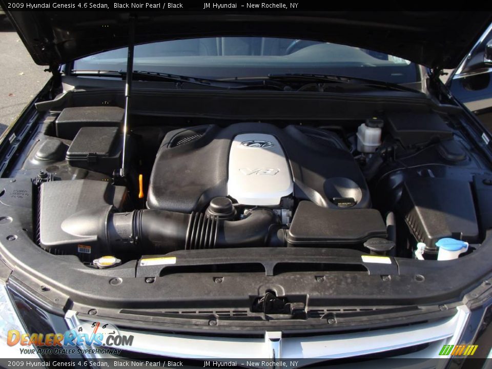 2009 Hyundai Genesis 4.6 Sedan Black Noir Pearl / Black Photo #28