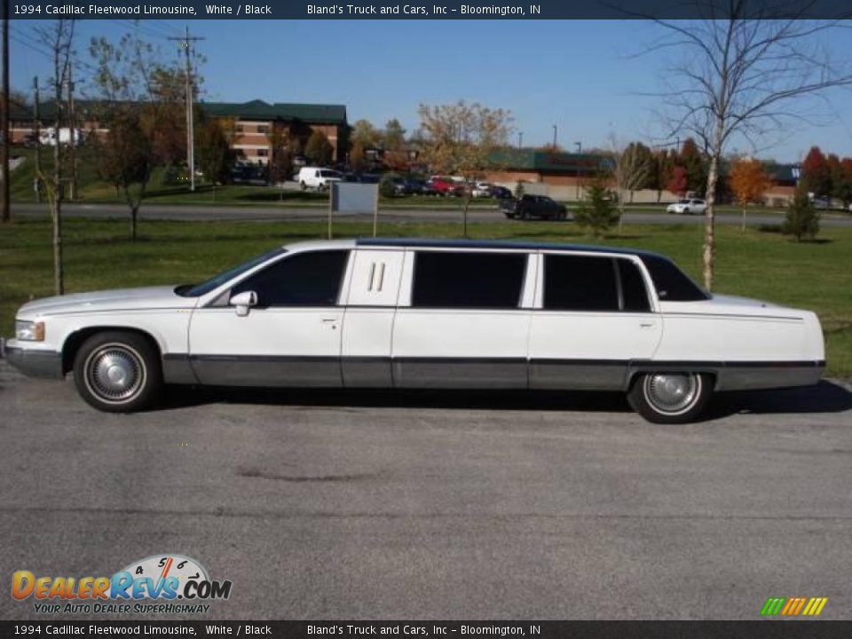 1994 Cadillac Fleetwood Limousine White / Black Photo #2