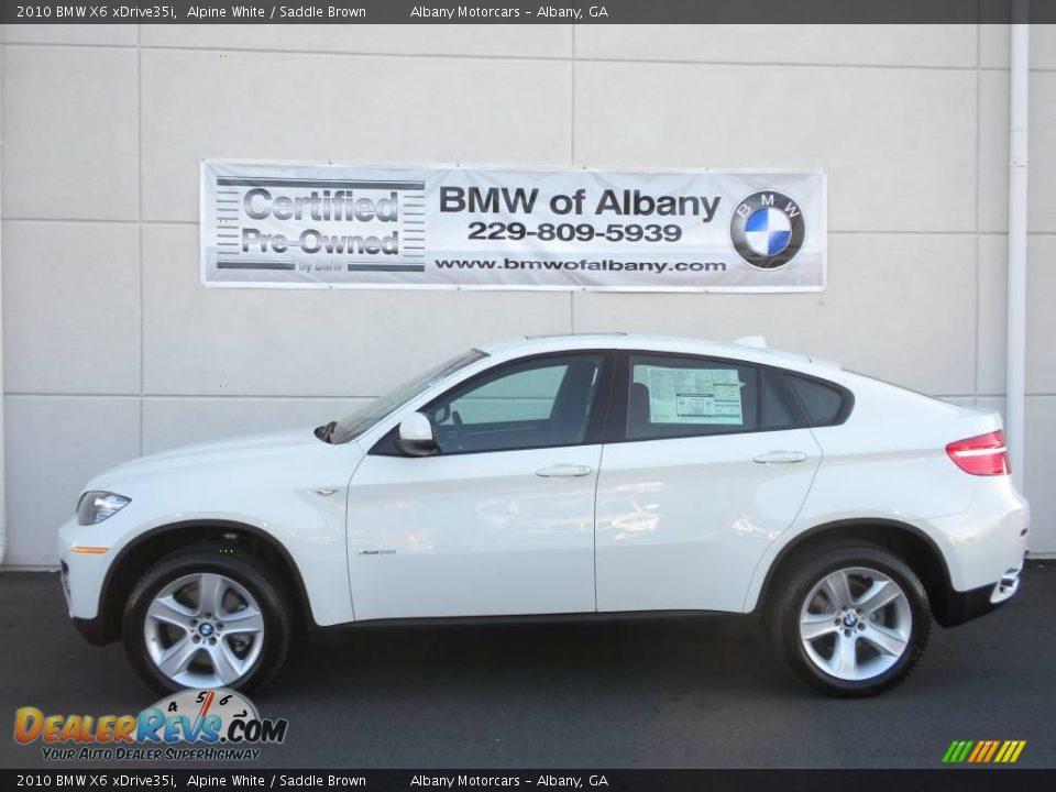 2010 BMW X6 xDrive35i Alpine White / Saddle Brown Photo #1