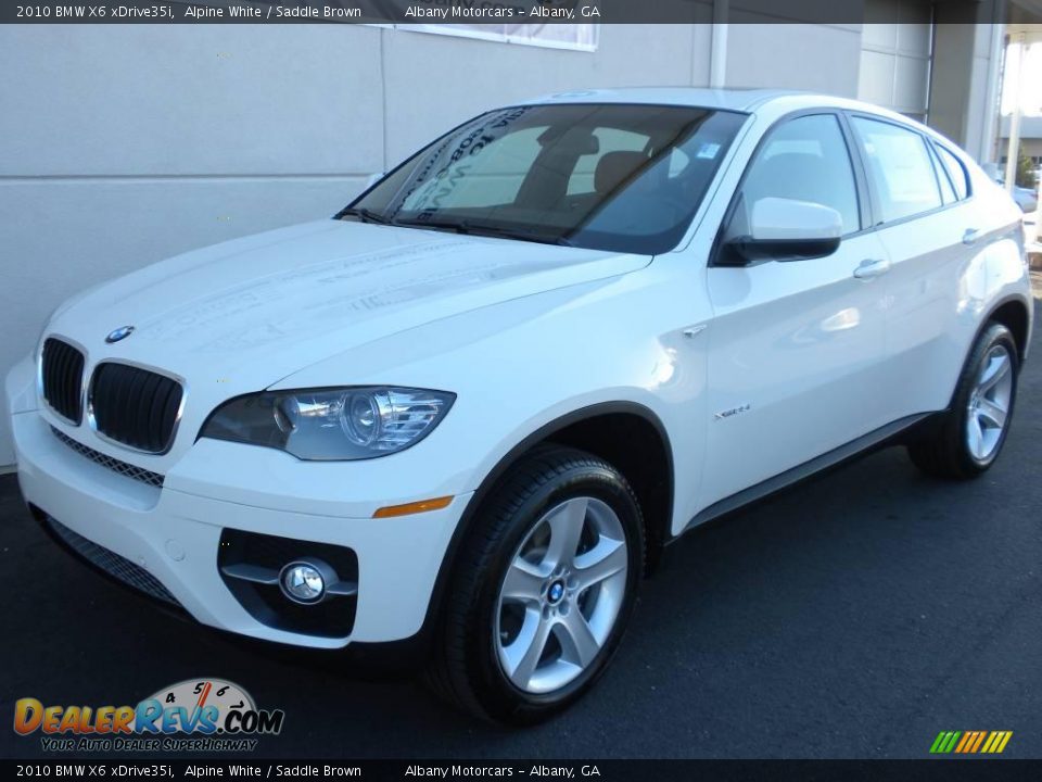 2010 BMW X6 xDrive35i Alpine White / Saddle Brown Photo #2