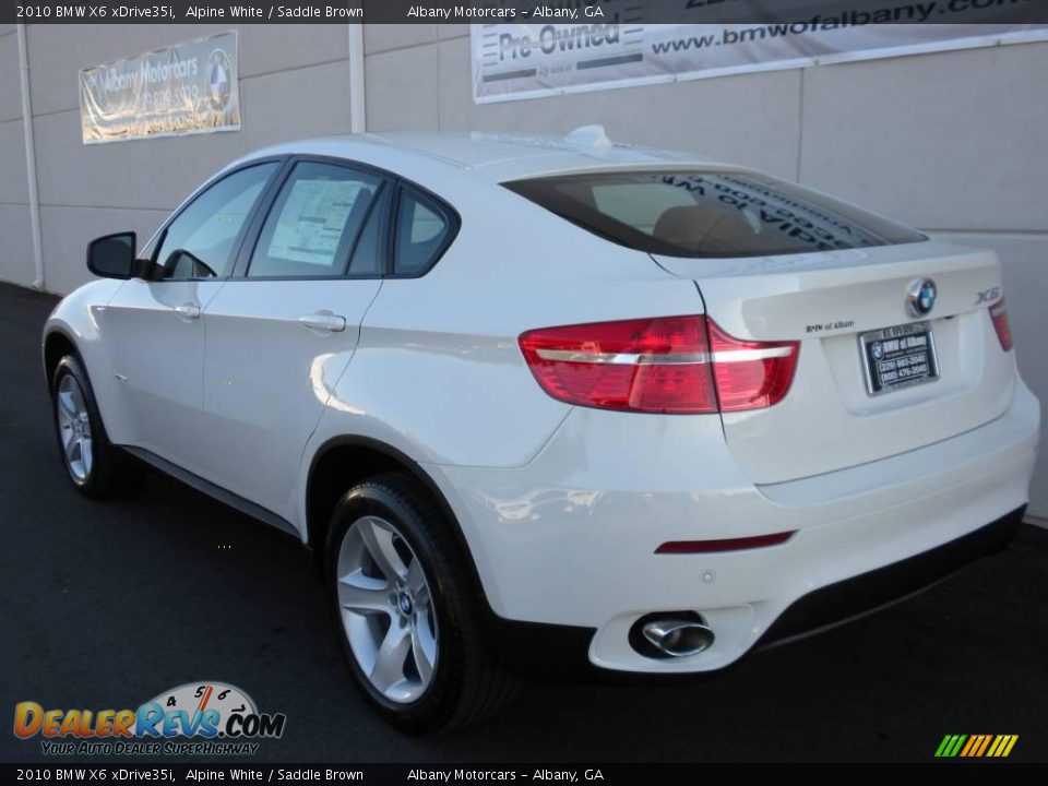 2010 BMW X6 xDrive35i Alpine White / Saddle Brown Photo #3