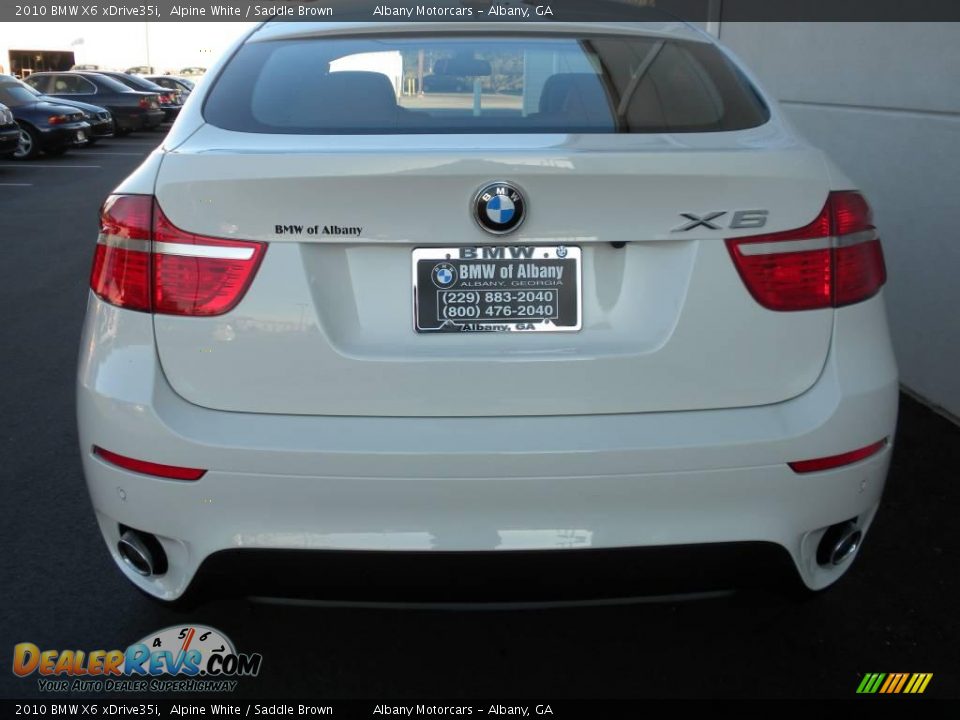 2010 BMW X6 xDrive35i Alpine White / Saddle Brown Photo #4