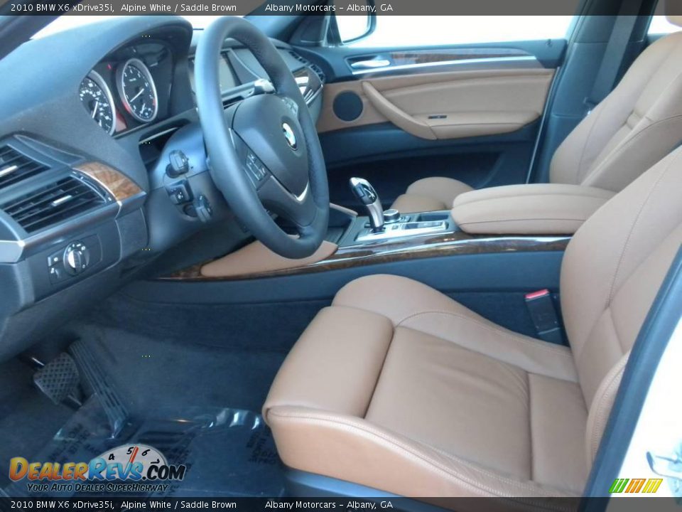 2010 BMW X6 xDrive35i Alpine White / Saddle Brown Photo #7