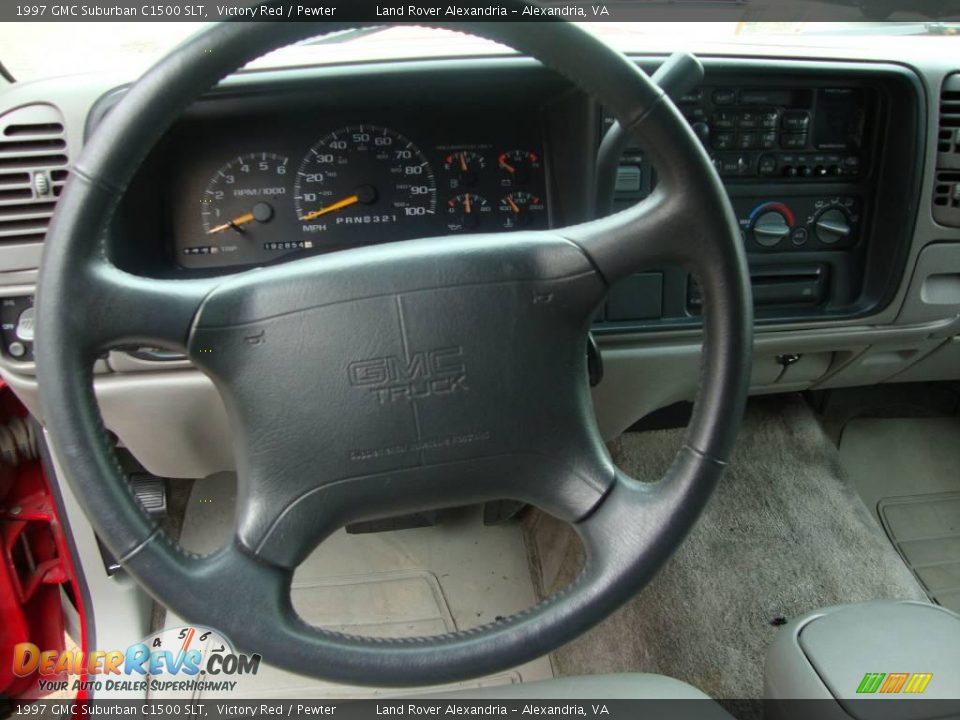 1997 GMC Suburban C1500 SLT Victory Red / Pewter Photo #8