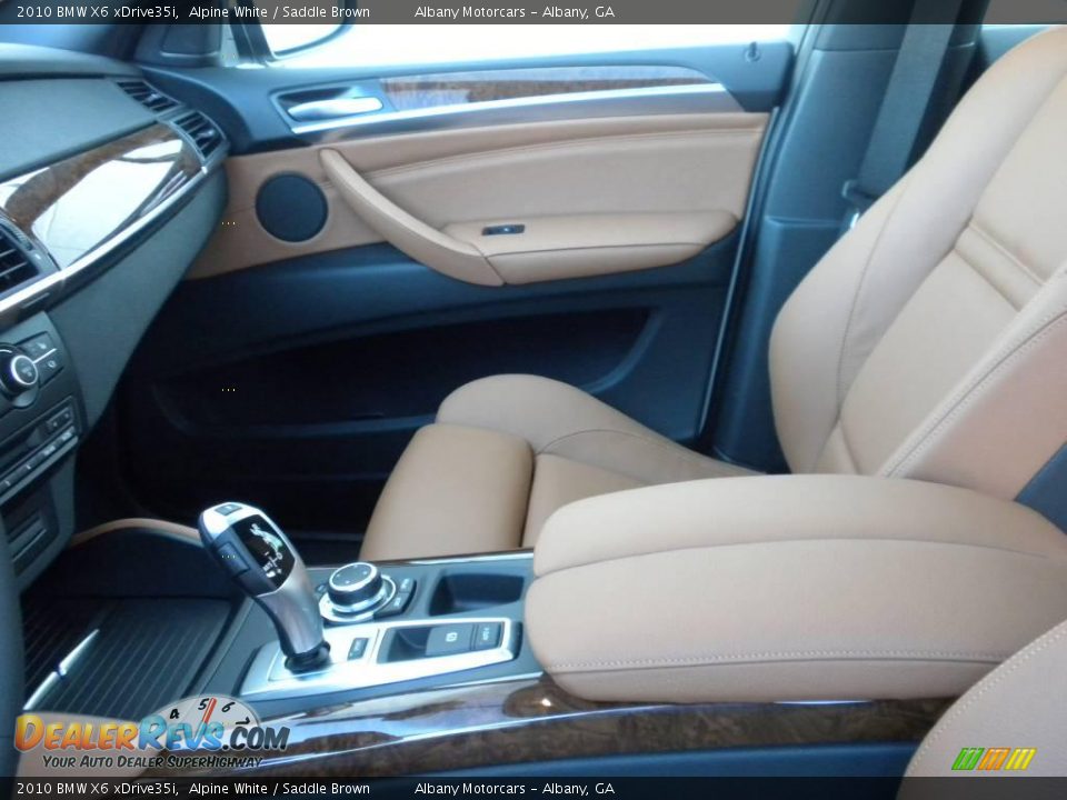 2010 BMW X6 xDrive35i Alpine White / Saddle Brown Photo #15