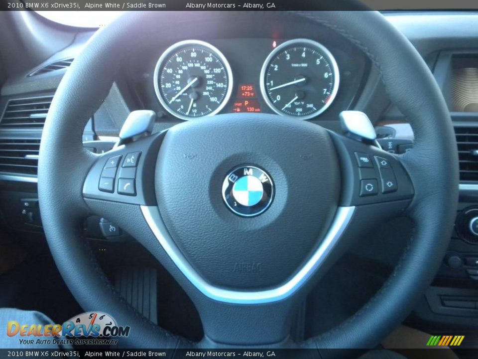 2010 BMW X6 xDrive35i Alpine White / Saddle Brown Photo #17
