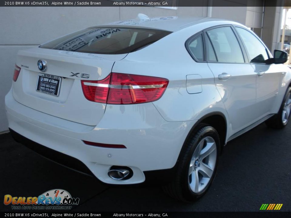 2010 BMW X6 xDrive35i Alpine White / Saddle Brown Photo #25