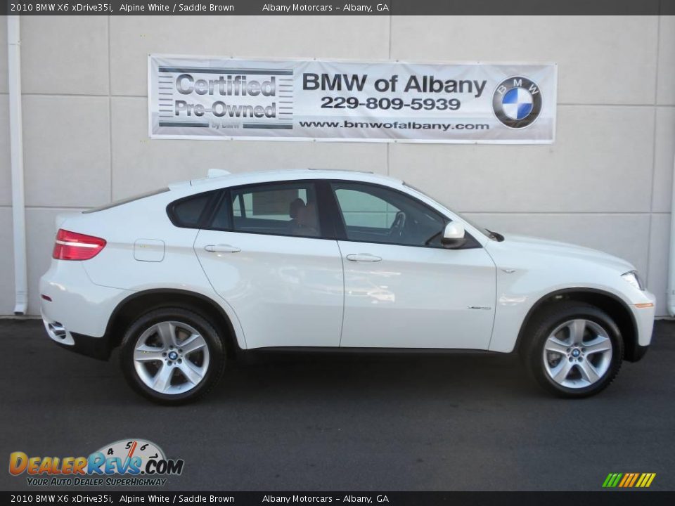 2010 BMW X6 xDrive35i Alpine White / Saddle Brown Photo #26