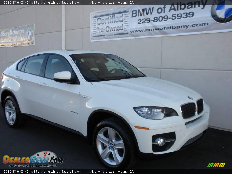 2010 BMW X6 xDrive35i Alpine White / Saddle Brown Photo #28