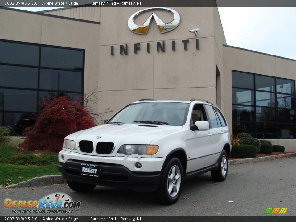 2003 BMW X5 3.0i Alpine White / Beige Photo #1