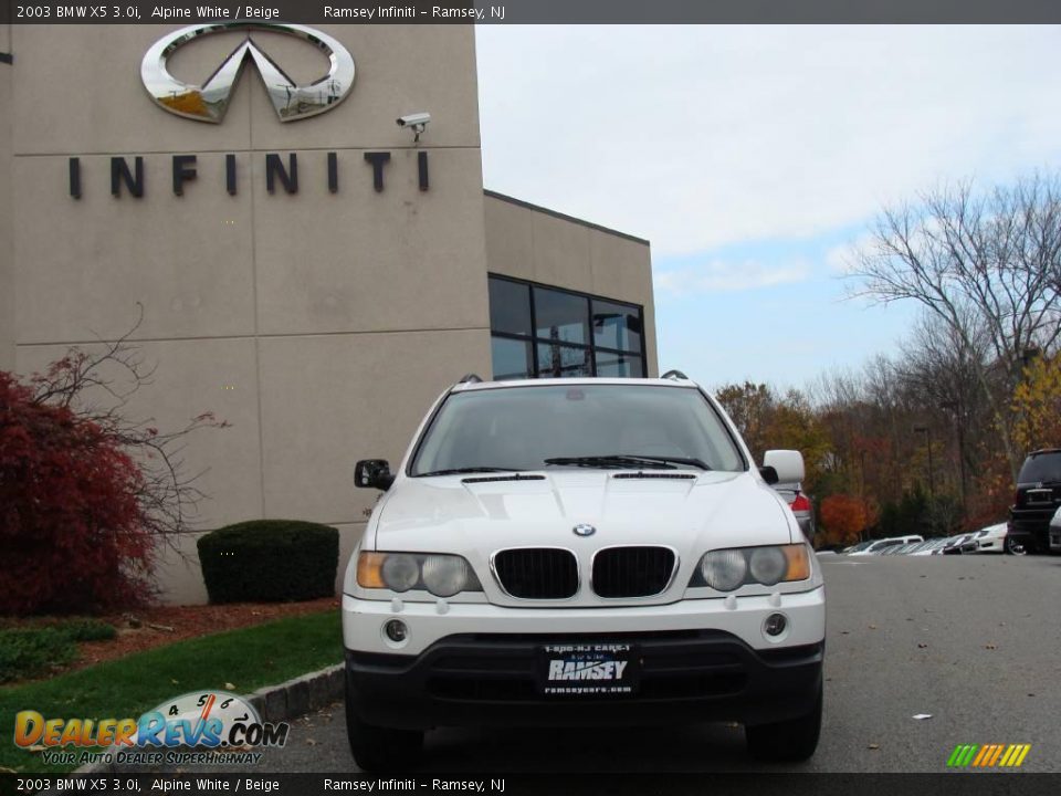 2003 BMW X5 3.0i Alpine White / Beige Photo #2