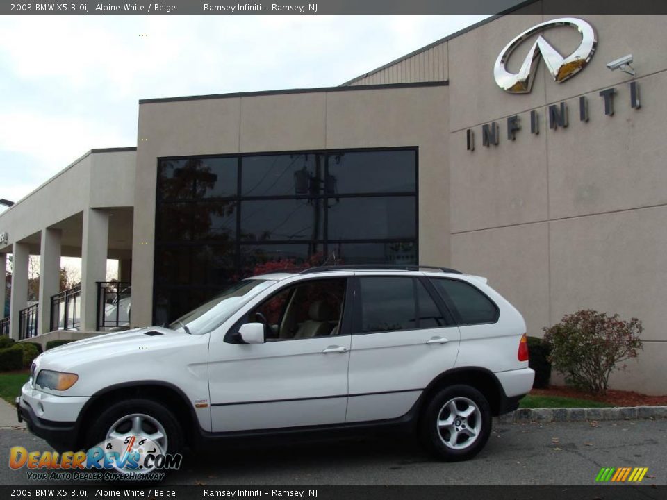 2003 BMW X5 3.0i Alpine White / Beige Photo #4