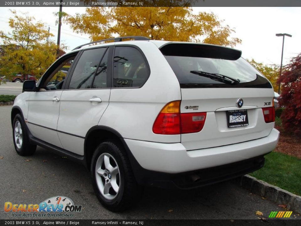 2003 BMW X5 3.0i Alpine White / Beige Photo #6