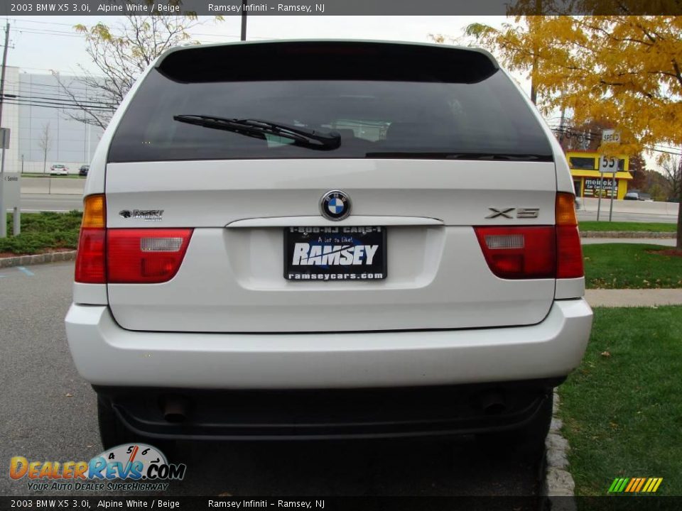 2003 BMW X5 3.0i Alpine White / Beige Photo #7