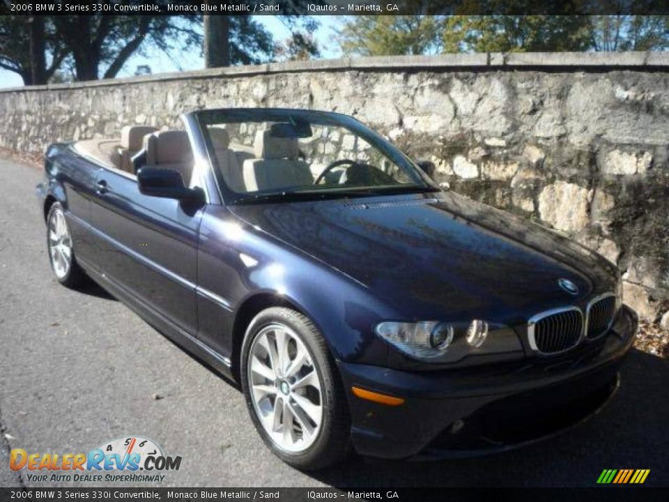 2006 BMW 3 Series 330i Convertible Monaco Blue Metallic / Sand Photo #12