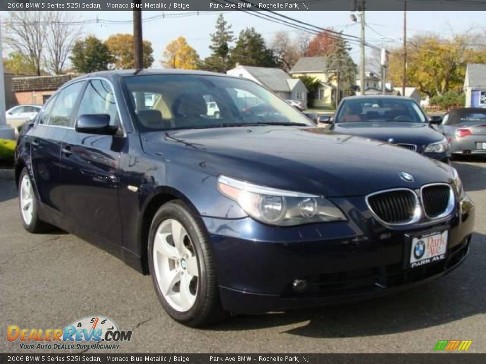 2006 BMW 5 Series 525i Sedan Monaco Blue Metallic / Beige Photo #2