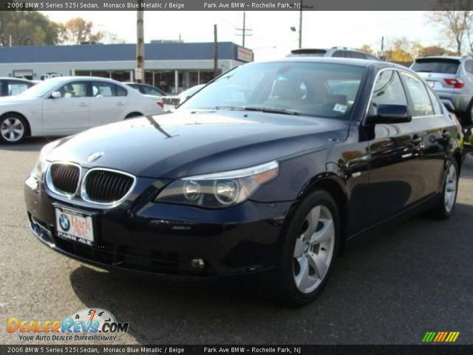 2006 BMW 5 Series 525i Sedan Monaco Blue Metallic / Beige Photo #4
