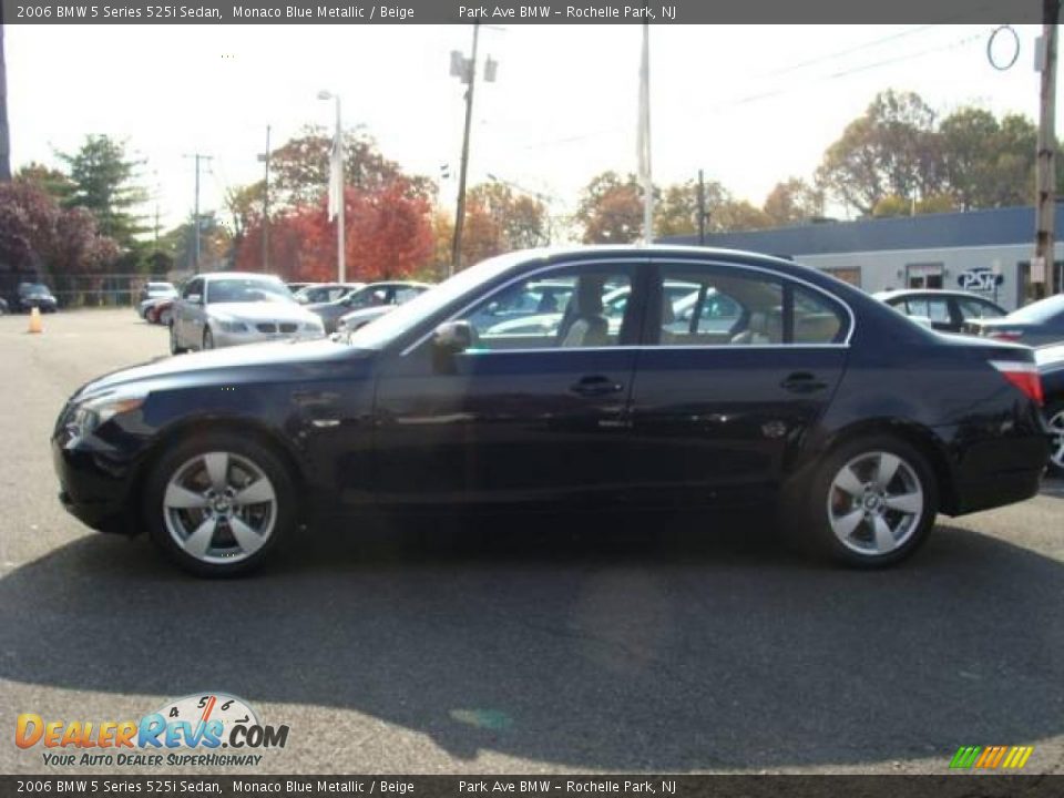 2006 BMW 5 Series 525i Sedan Monaco Blue Metallic / Beige Photo #5