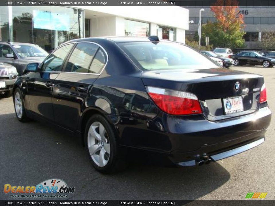 2006 BMW 5 Series 525i Sedan Monaco Blue Metallic / Beige Photo #6
