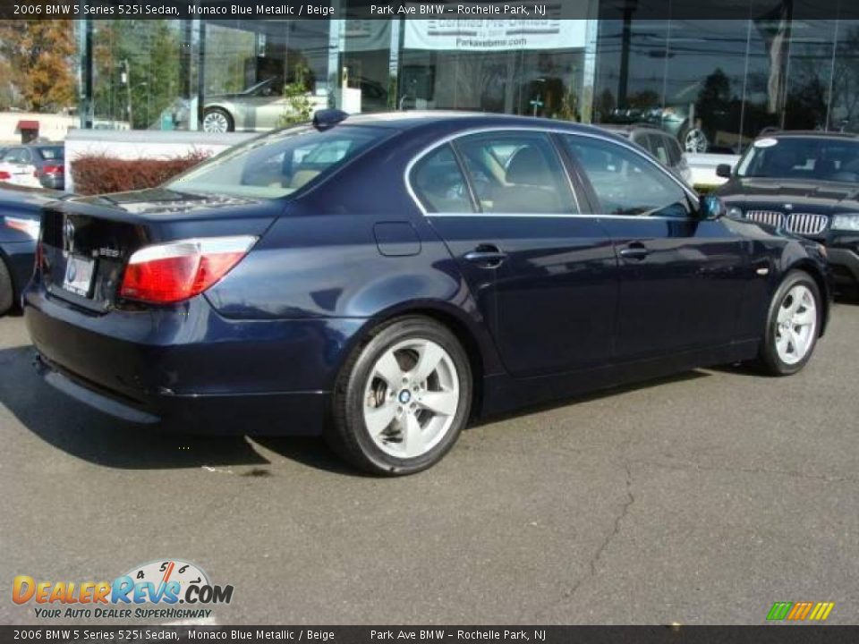 2006 BMW 5 Series 525i Sedan Monaco Blue Metallic / Beige Photo #8