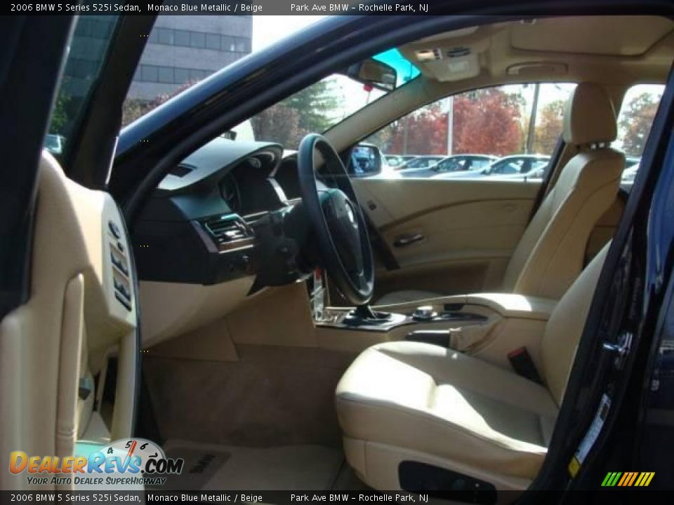 2006 BMW 5 Series 525i Sedan Monaco Blue Metallic / Beige Photo #10