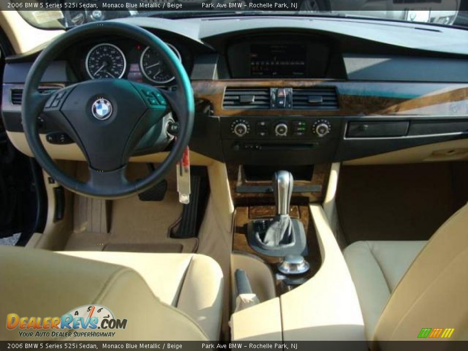 2006 BMW 5 Series 525i Sedan Monaco Blue Metallic / Beige Photo #12