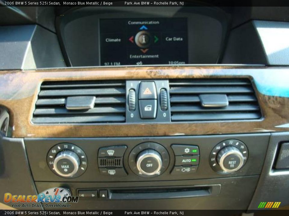 2006 BMW 5 Series 525i Sedan Monaco Blue Metallic / Beige Photo #15