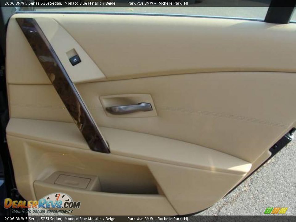 2006 BMW 5 Series 525i Sedan Monaco Blue Metallic / Beige Photo #19