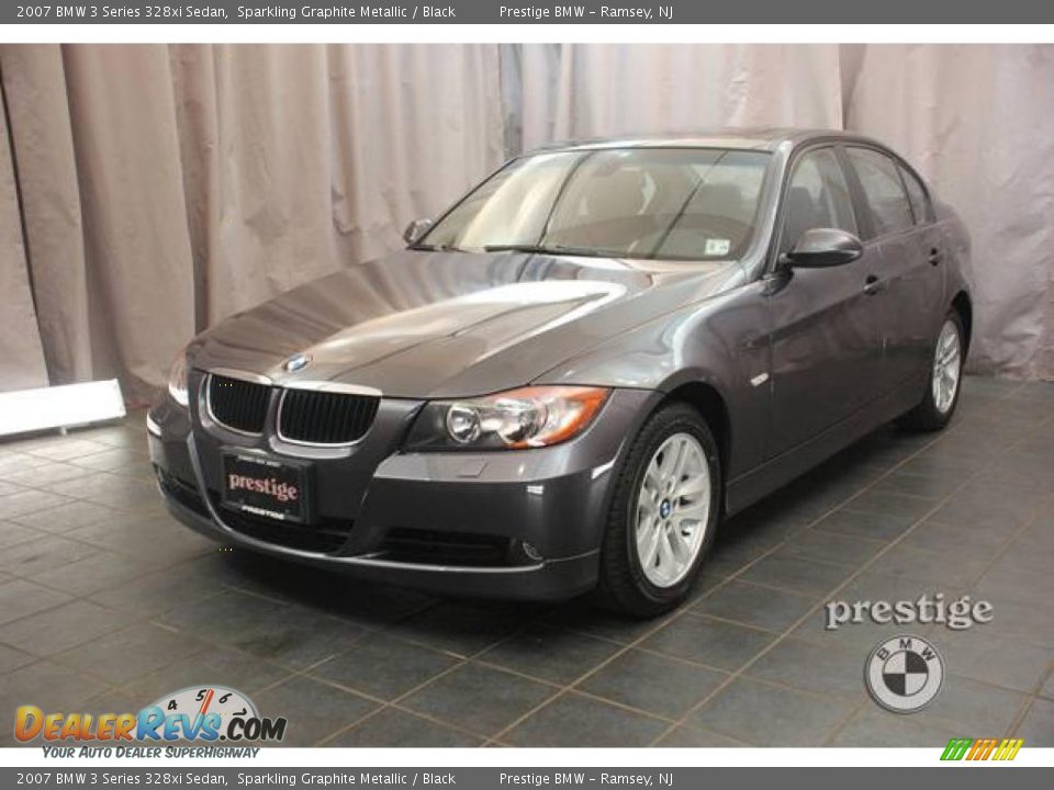 2007 BMW 3 Series 328xi Sedan Sparkling Graphite Metallic / Black Photo #1