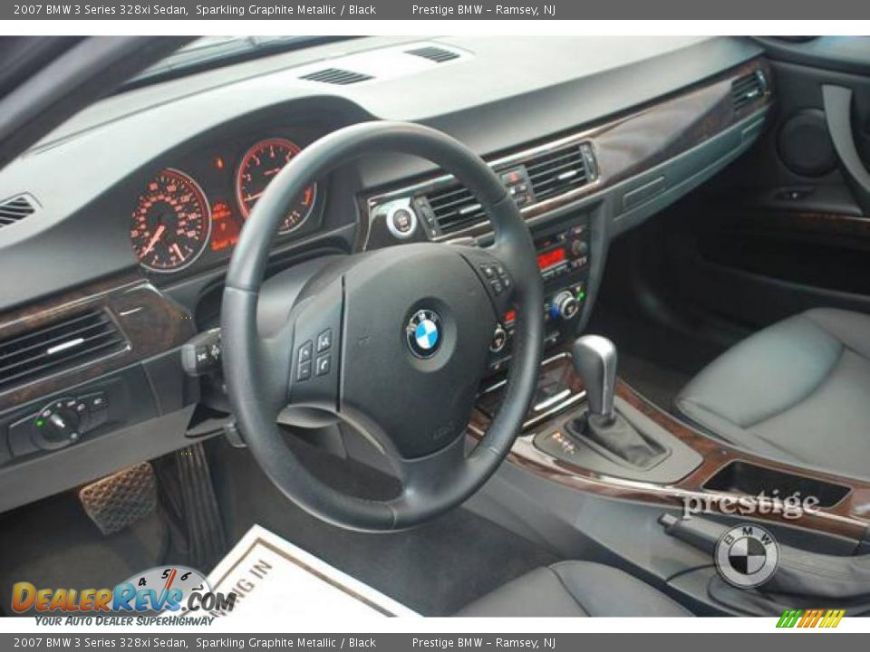 2007 BMW 3 Series 328xi Sedan Sparkling Graphite Metallic / Black Photo #4